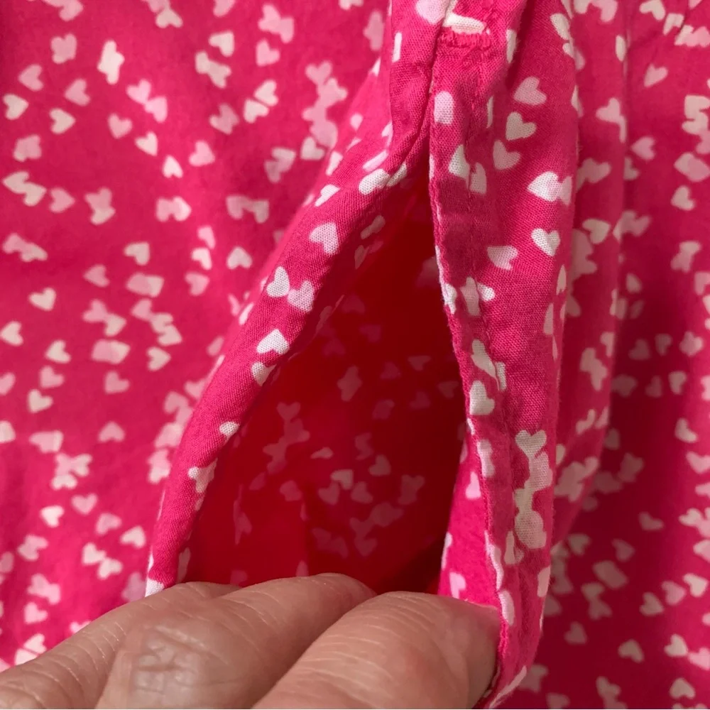 Victoria’s Secret Hearts Pajama Lounge Sleep Pants Joggers Pink Size Small